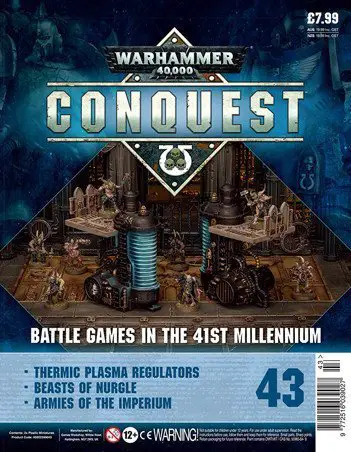 Sommaire de la couverture du numéro 43 de Warhammer Conquest