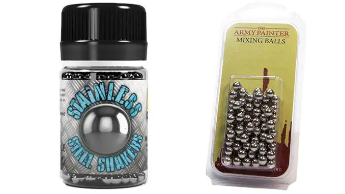 Los mejores mezcladores y agitadores de pintura para miniaturas y modelos de juegos de guerra: bolas de mezcla de acero inoxidable