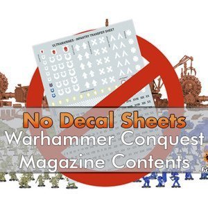 Aucun décalque ou transfert à venir au magazine Warhammer Conquest