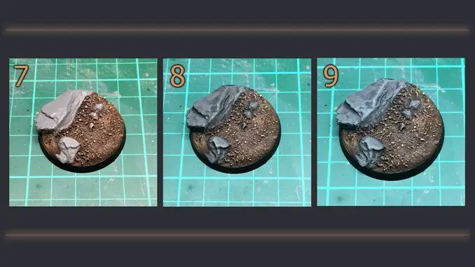 How to Make Static Grass Bases for Miniatures & Wargames Models - Steps 7-9