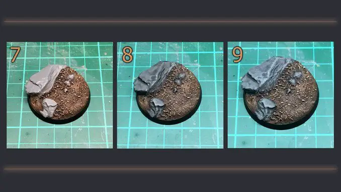 Cómo hacer bases de hierba estática para miniaturas y modelos de juegos de guerra - Pasos 7-9