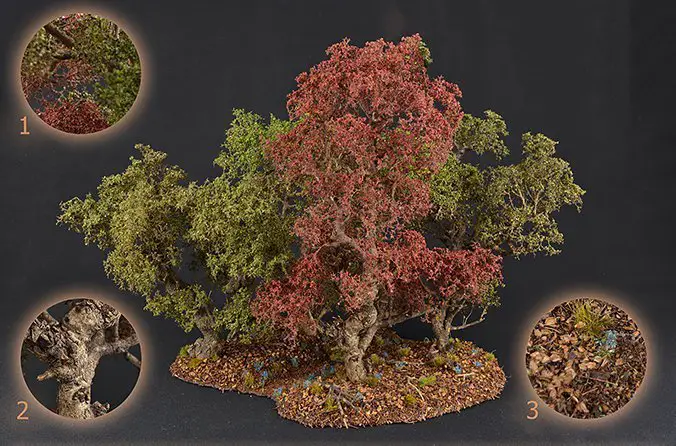 Come realizzare alberi per miniature e modelli di Wargames - Fogliame