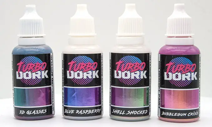 Turbodork Paint Sortiment Bewertung für Miniaturen & Wargames Modelle - Colourshift B Flaschen