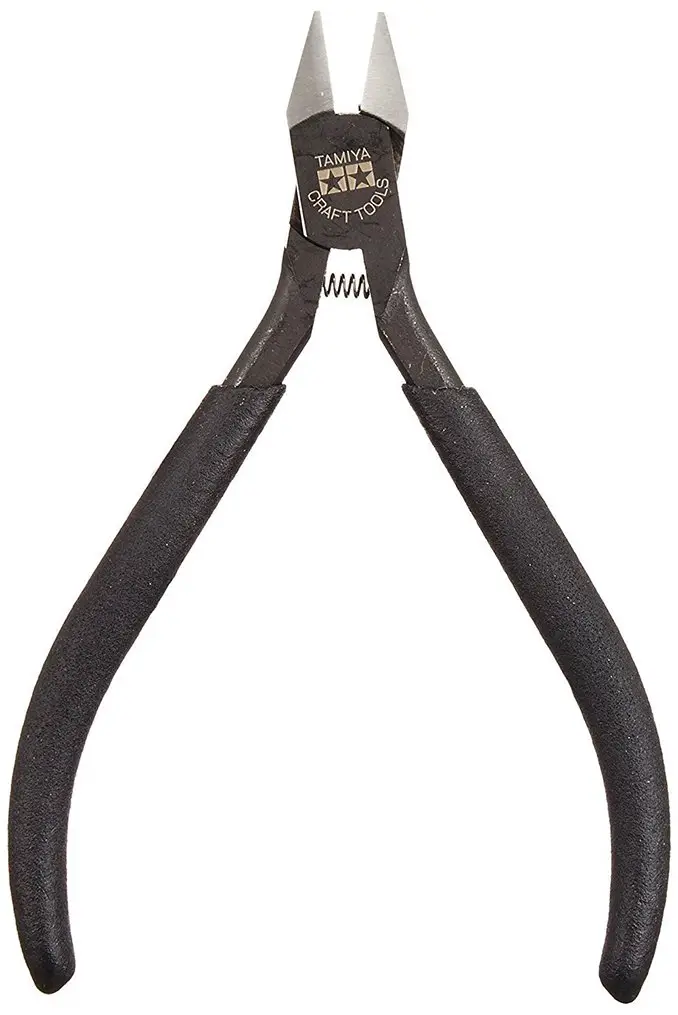 Las mejores cortadoras de espigas Cortadoras de cuchillas para miniaturas y modelos - Tamiya - Cortador lateral puntiagudo afilado para plástico (74123)