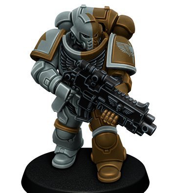 Warhammer Paint Your Own Spacemarine Pin - Individual 3D Space Marine Pin Badge That Can Be Painted in The Official Warhammer Paints.