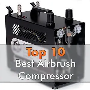 Airbrush Kompressor mit Lufttank Barometer mit praktischem /Öl-Wasser-Abscheider Druckregler EU Plug 220V Doppelzylinder Airbrush-Set Mini Airbrush Kompressor