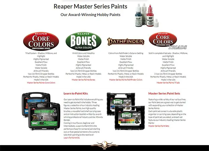 IPMS/USA Product Review: Reaper Miniatures Master Series Acrylic paints