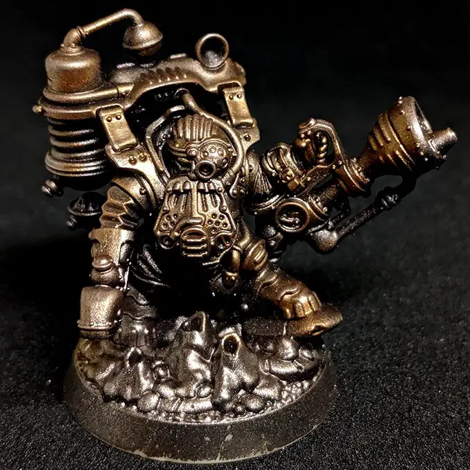 Revisión de metales fundidos Darkstar - Thundriks Profiteers - Drybrush Bronze