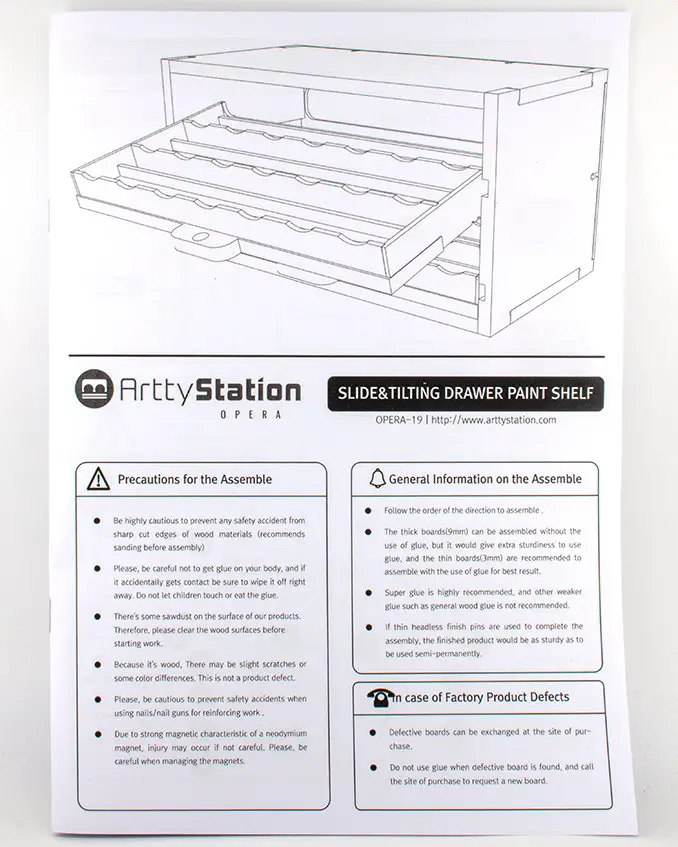 ArttyStation Opera Review for Miniature Painters - Instruction Booklet 1