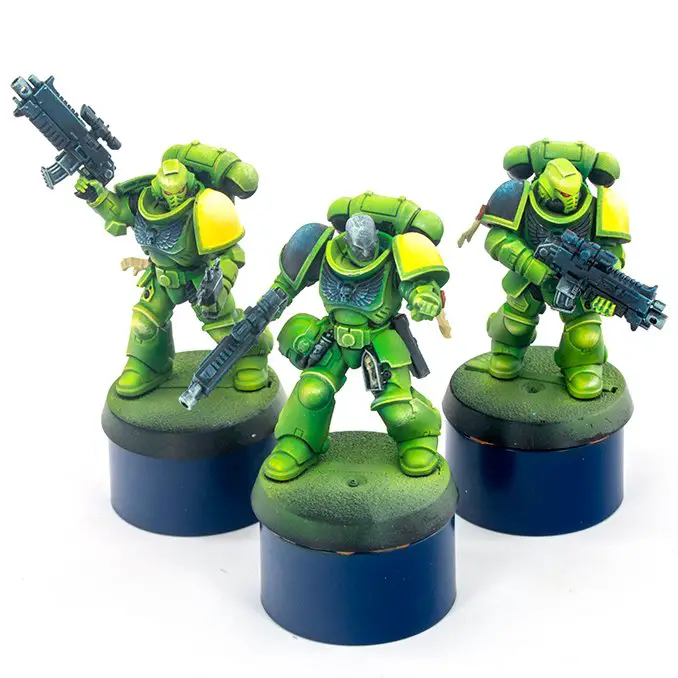 Warcolours Paint Range Review for Miniatures & Wargames Models - Space Marine 5 - Drybrush - One Coat Layers & Drybrush