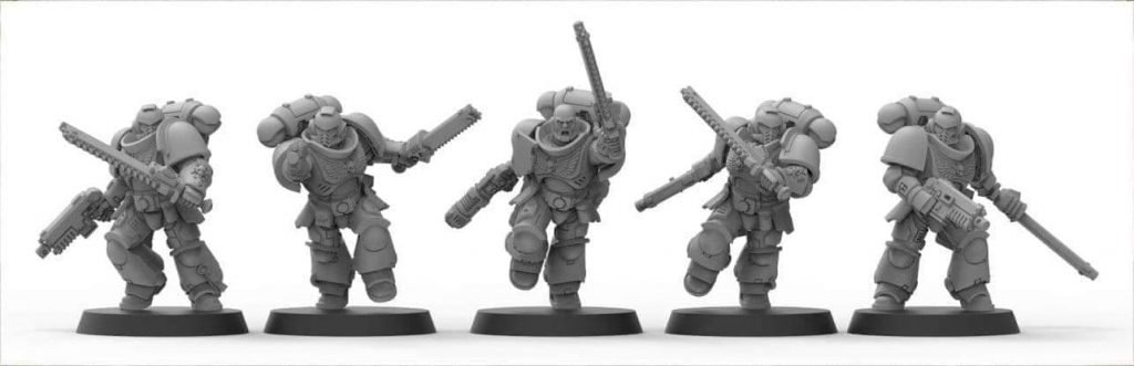 Warhammer 40,000 9a edición Escuadrón de asalto de Primaris de la Marina Espacial