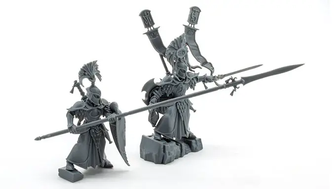 Lumineth Realm-lords Army Set Review para pintores en miniatura - Vanari Auralan Warden - Variantes