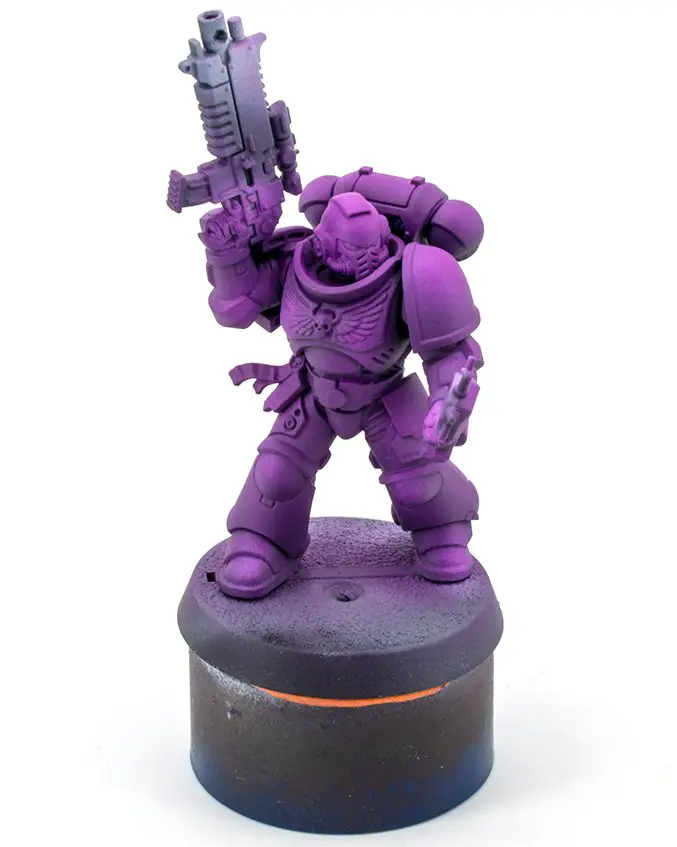 P3 Review - Privateer Press Paints für Miniaturmaler - Airbrush Over Preshade