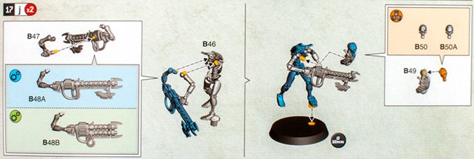 Warhammer 40,000 Indomitus 40K - Necron Warriors Sub Assemblies