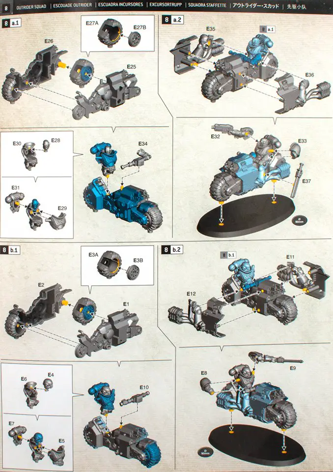 Warhammer 40,000 Indomitus 40K - Instrucciones de construcción de Outrider