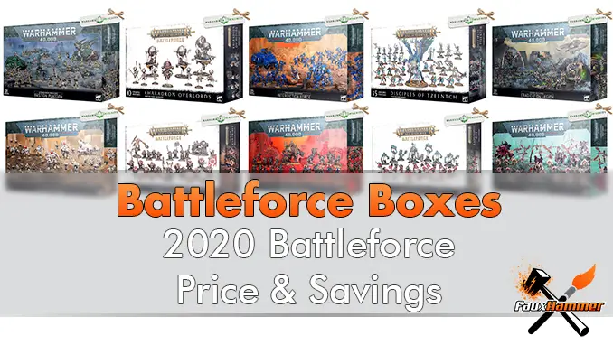 Prezzo e risparmi delle scatole Battleforce di Warhammer 2020 - Caratteristiche