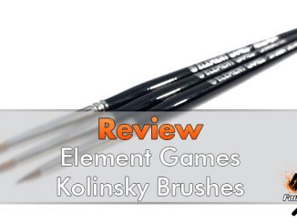 Examen des pinceaux Kolinsky Element Games - En vedette