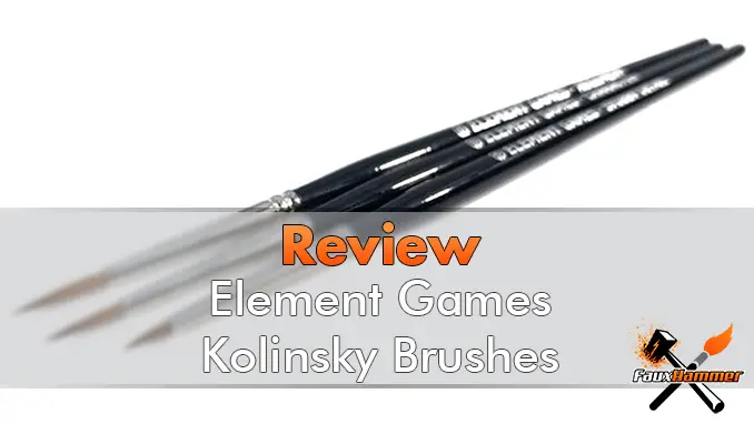 Examen des pinceaux Kolinsky Element Games - En vedette