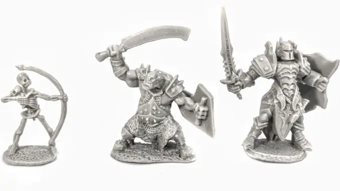 Modelli di set di abilità di base di miniature di Reaper non verniciati