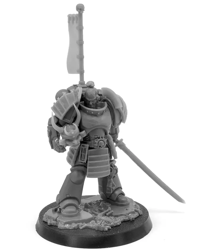 How to Build Samurai Space Marines - The Custom Bit - Lieutenant Amulus Samurai