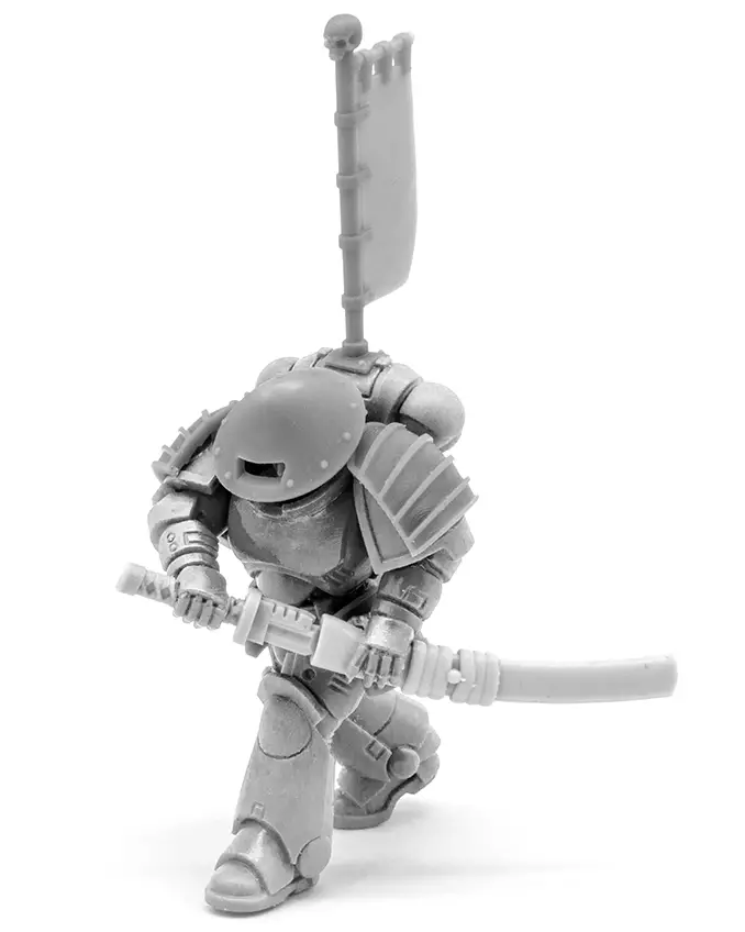 Cómo construir marines espaciales samuráis - El bit personalizado - Teniente Calcius Samurai