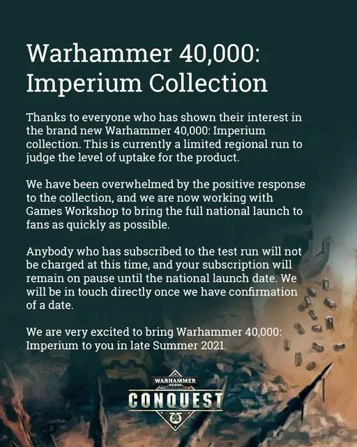 Warhammer Imperium Magazine - Prozess bestätigt - Warhammer-Eroberung
