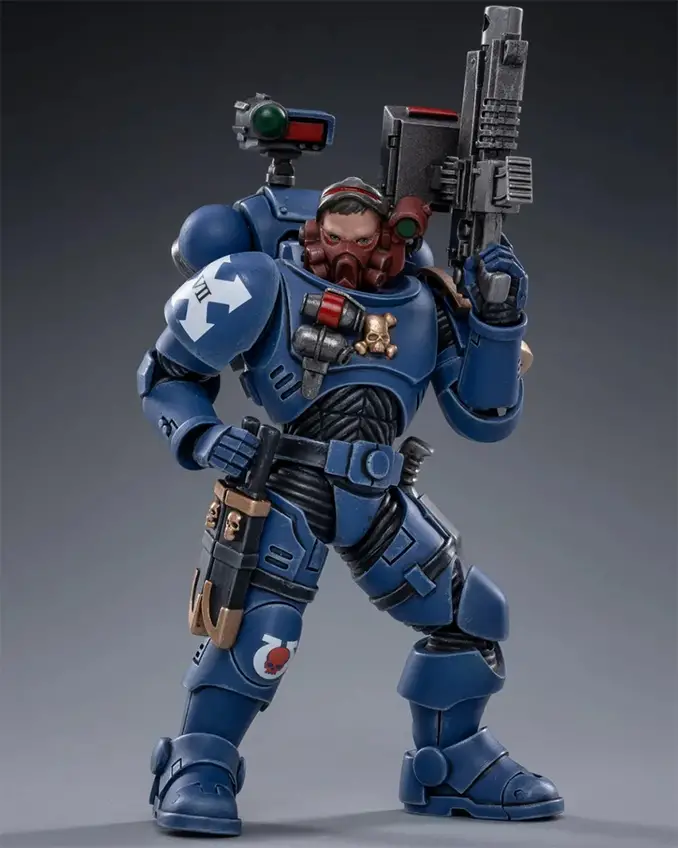 Joy Toy 4-Zoll Warhammer Space Marine Actionfiguren - Incursor Brother Seargeant Romulo
