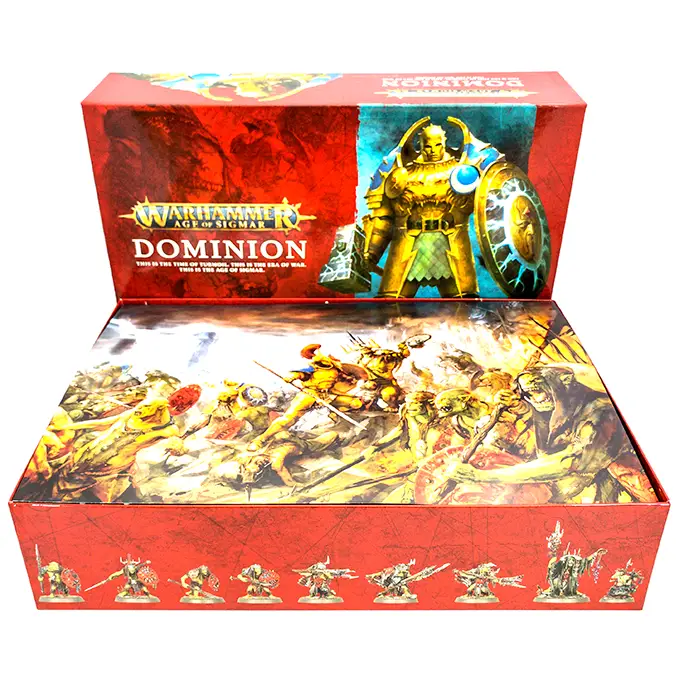 Recensione di Warhammer Age of Sigmar Dominion - Unboxing - Scatola aperta
