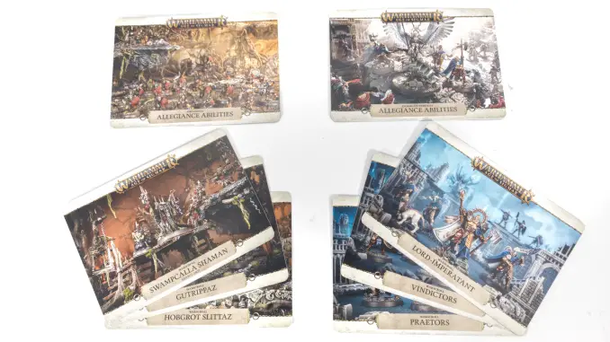 Carte del set dell'Araldo di Warhammer Age of Sigmar