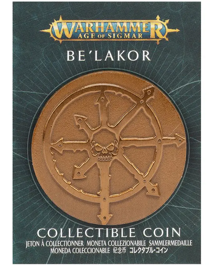 Monedas de coleccionista de la tienda de Warhammer Moneda de coleccionista de abril de 2021 - Be'lakor