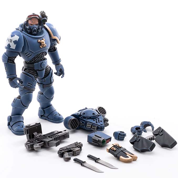 Joy Toy 4 pollici Warhammer Space Marine Action Figures - Incursor Brother Remus Parts