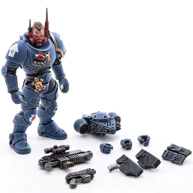 Joy Toy 4 pollici Warhammer Space Marine Action Figures - Incursor Brother Seargeant Octavio Parts