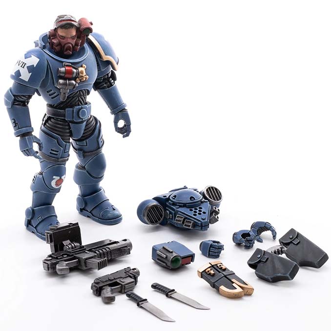 Joy Toy 4 pouces Warhammer Space Marine Figurines - Incursor Brother Seargeant Romulo Parts
