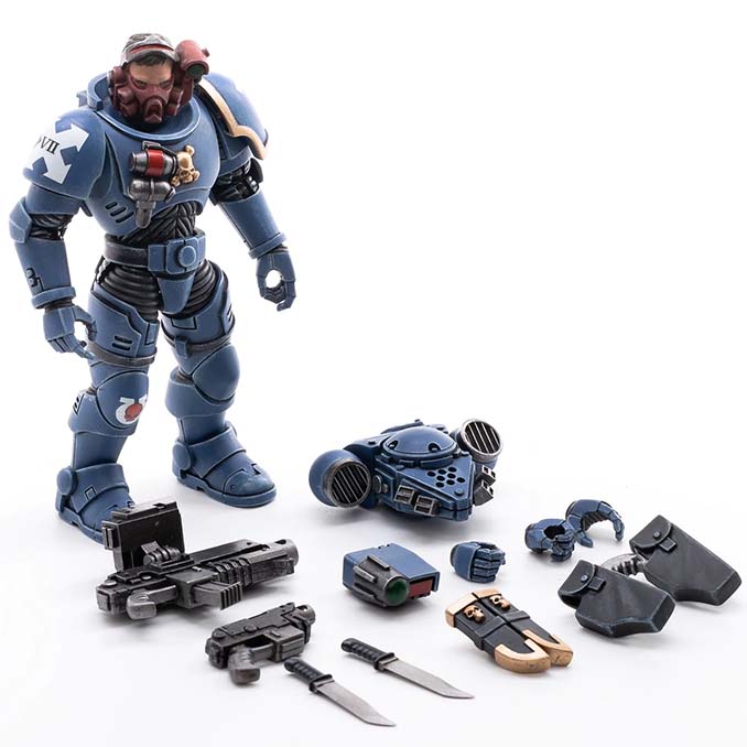 Joy Toy 4 pouces Warhammer Space Marine Figurines - Incursor Brother Seargeant Romulo Parts