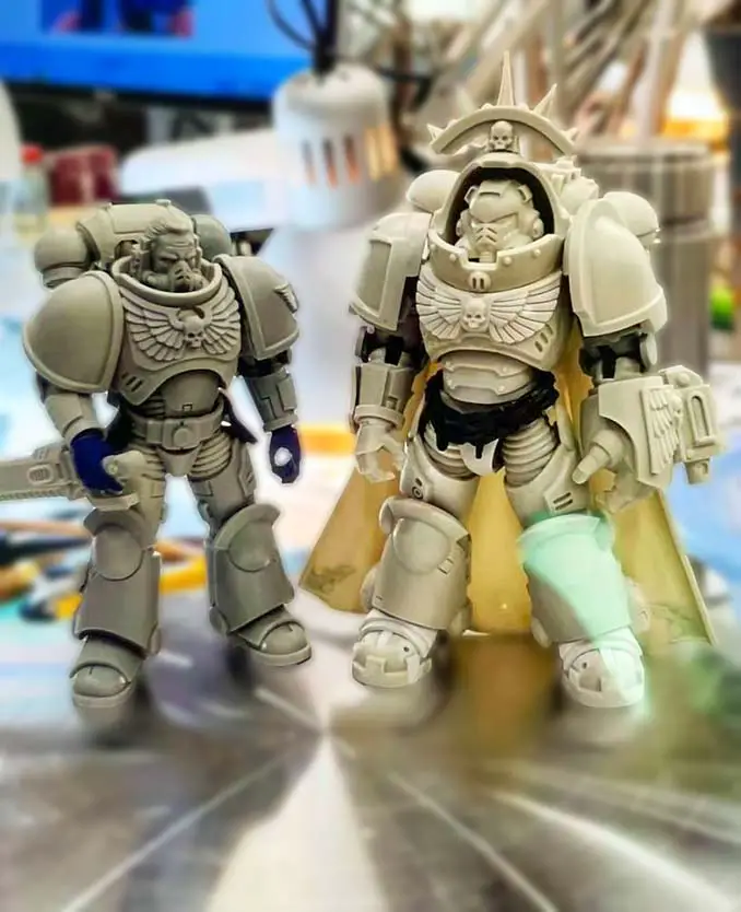 Joy Toy 4 pollici Warhammer Space Marine Action Figures - Leak - Marine & Captain 2