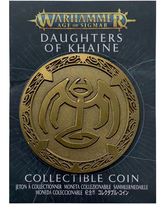 Monedas de coleccionista de la tienda de Warhammer Moneda de coleccionista de noviembre de 2020 - Hijas de Khaine