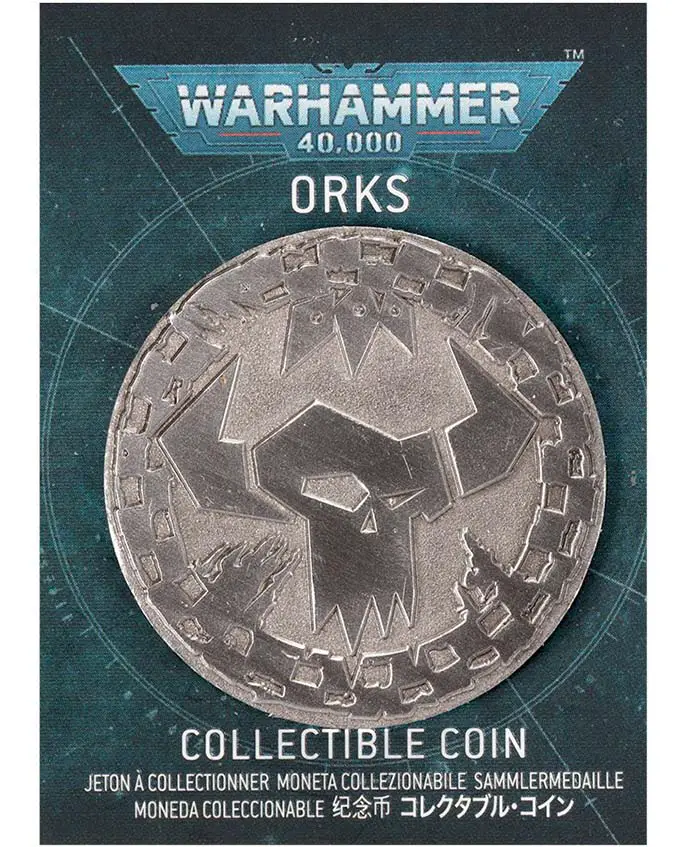 Monedas de coleccionista de la tienda de Warhammer Moneda de coleccionista de septiembre de 2021 - Ork