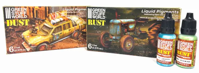 GreenStuffWorld Rust and Dust Liquid Pigments Review Boxes