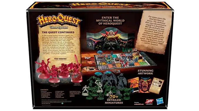 Revisión de Heroquest 2021 - Caja posterior