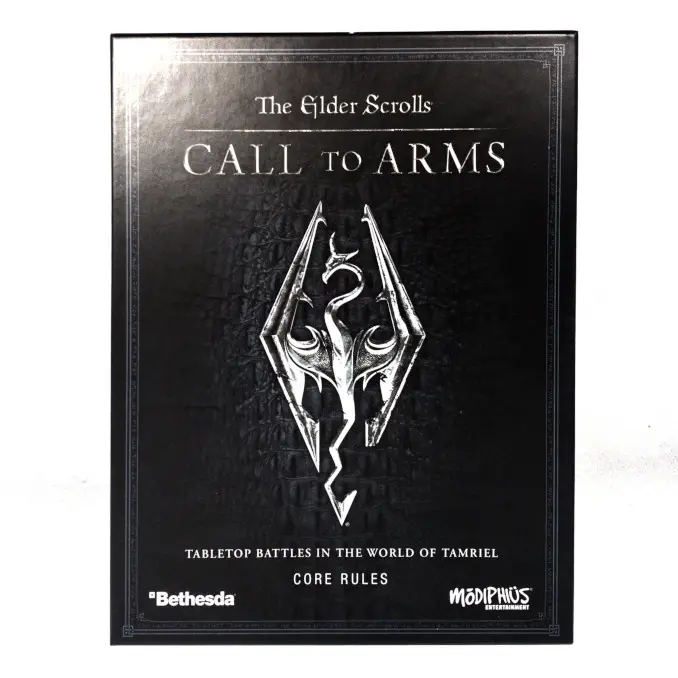 Recuadro de reglas básicas de The Elder Scrolls Call to Arms Review Boxed