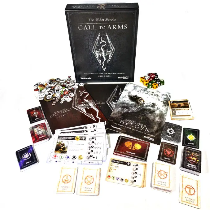 Caja de reglas básicas de The Elder Scrolls Call to Arms Review sin caja