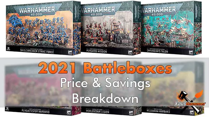 Warhammer 40.000 2021 Battleforce-Boxen – Preis- und Ersparnisaufschlüsselung – Featured