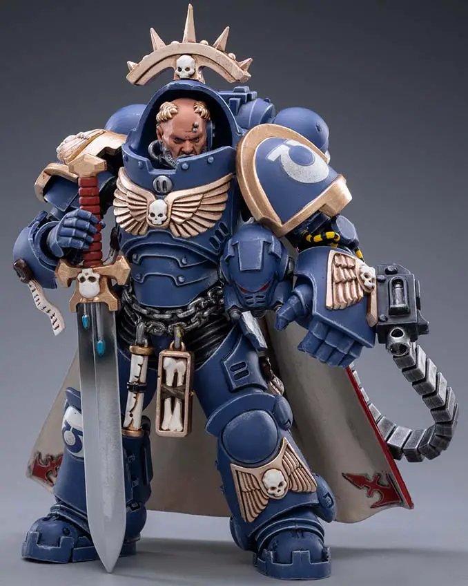 JoyToy x Warhammer - Wave 4 - Ultramarine Captain in Gravis Armor - Brother Captain Voltan Face