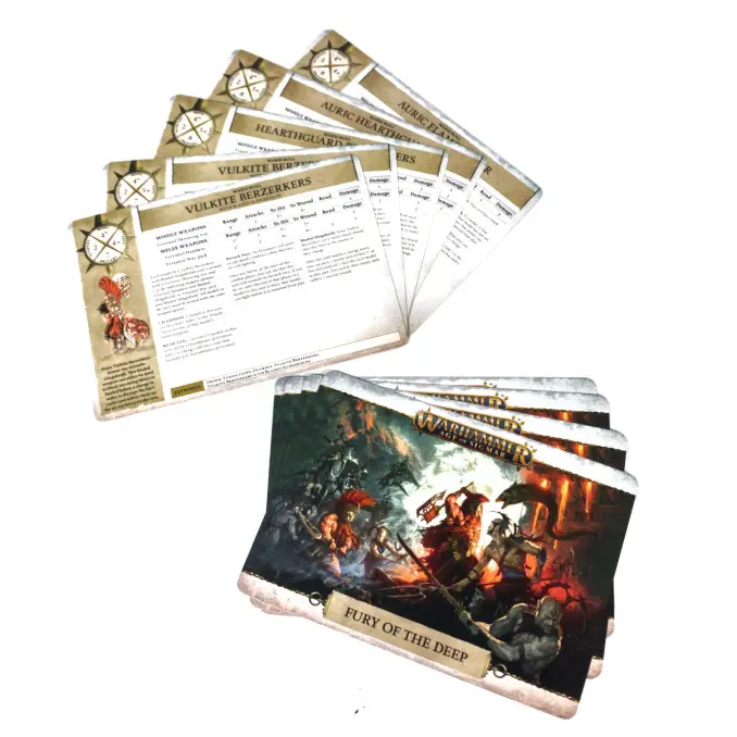 Warhammer Age of Sigmar Fury of the Deep Warscroll Cards