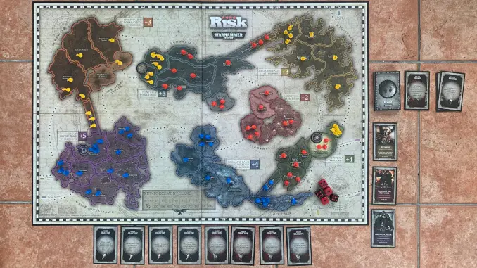 Warhammer 40,000 Risk Playtesting Set Up 1