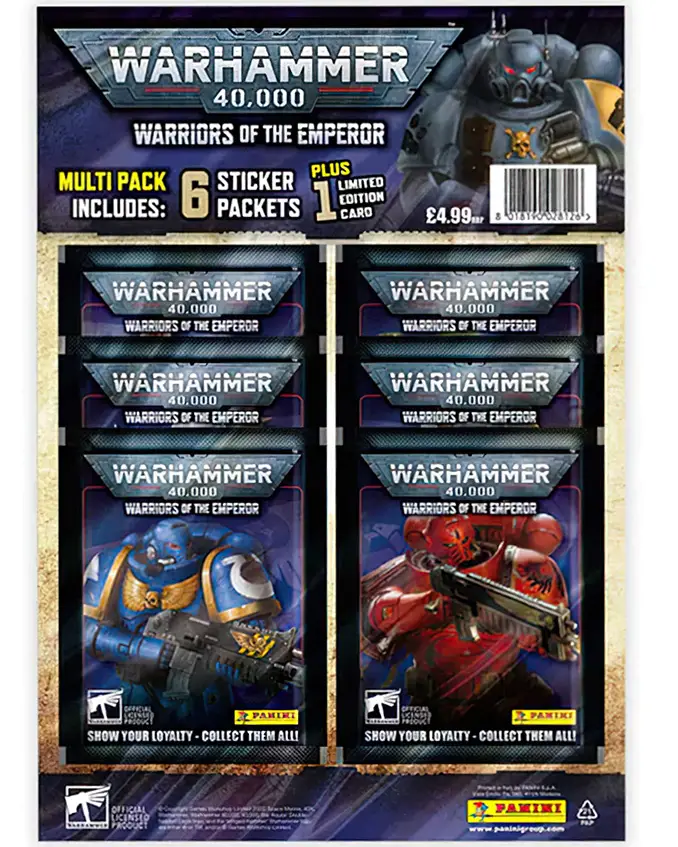 Guerrieri dell'Imperatore - Adesivi Panini di Warhammer 40k - Confezione multipla