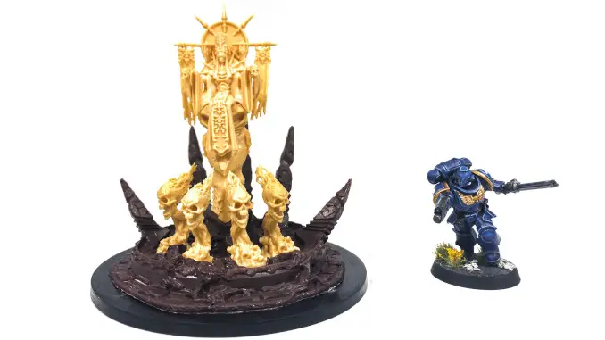 Epic Encounters tower of the Lich Empress Miniatures Size Comparison