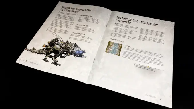 Horizon Zero Dawn Le jeu de société The Thunderjaw Expansion Review Rulebook 2