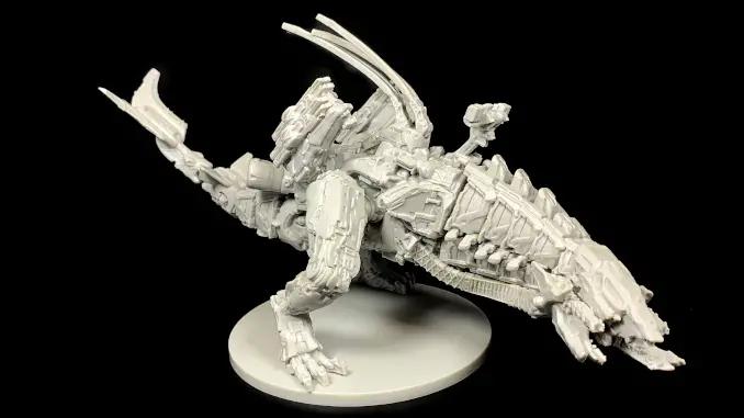 Horizon Zero Dawn El juego de mesa Revisión de la expansión Thunderjaw Miniatura Thunderjaw 1