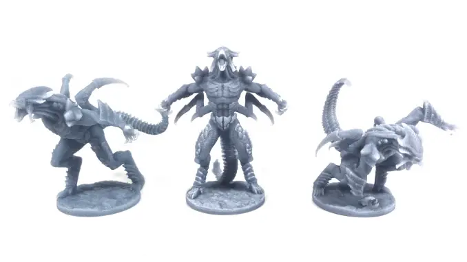 Anteprima delle miniature aliene di Valkyrx Terra Alien Reptiles 2